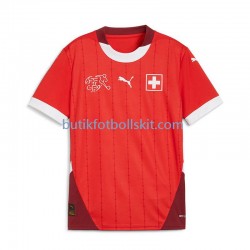 Schweiz Män Hemma Matchtröja Euro 2024 Kortärmad