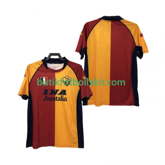 AS Roma 2000-2001 Retro Män Hemma Matchtröja Kortärmad