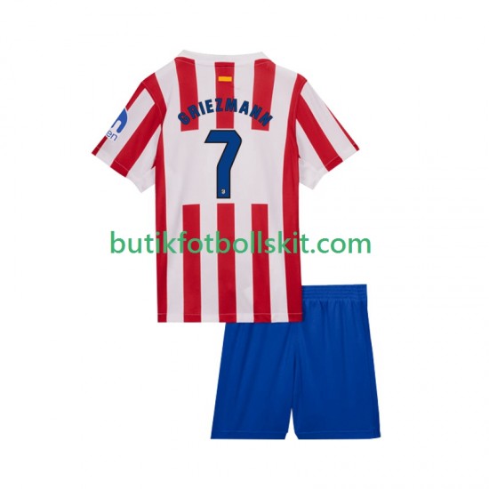 Atlético Madrid Antoine Griezmann 7 Barn Hemma Matchtröja 2025/26 Kortärmad