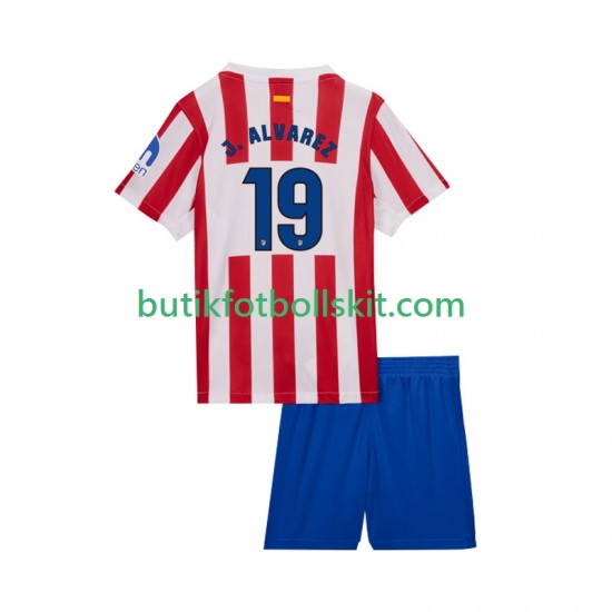 Atlético Madrid Julian Alvarez 19 Barn Hemma Matchtröja 2025/26 Kortärmad