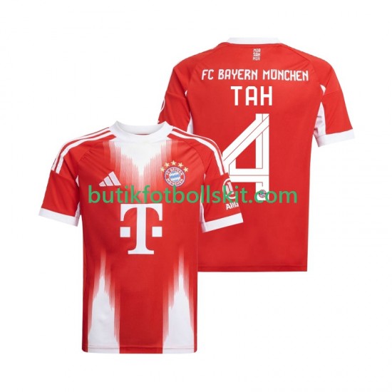 FC Bayern München Jonathan Tah 4 Män Hemma Matchtröja 2025/26 Kortärmad