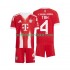 FC Bayern München Jonathan Tah 4 Barn Hemma Matchtröja 2025/26 Kortärmad