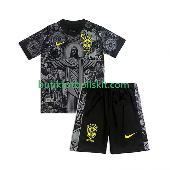 Brasilien Cheist the Redeemer Football Shirts Barn Hemma 2024 Kortärmad