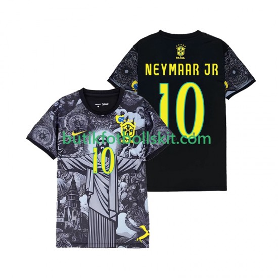 Brasilien Neymar JR 10 Cheist the Redeemer Män Hemma Matchtröja 2024 Kortärmad