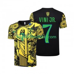 Brasilien Vinicius Junior 7 Jesus Män Hemma Matchtröja 2024 Kortärmad