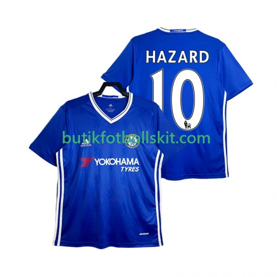 Chelsea HAZARD 10 2016-2017 Retro Män Hemma Matchtröja Kortärmad