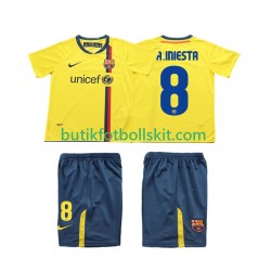 FC Barcelona A INIESTA 8 2009 Retro Barn Borta Matchtröja 2008 Kortärmad