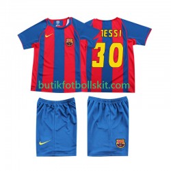 FC Barcelona Lionel Messi 10 Retro Barn Hemma Matchtröja 2004 Kortärmad