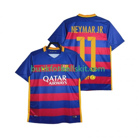 FC Barcelona Neymar JR 11 2015-2016 Retro Män Hemma Matchtröja Kortärmad
