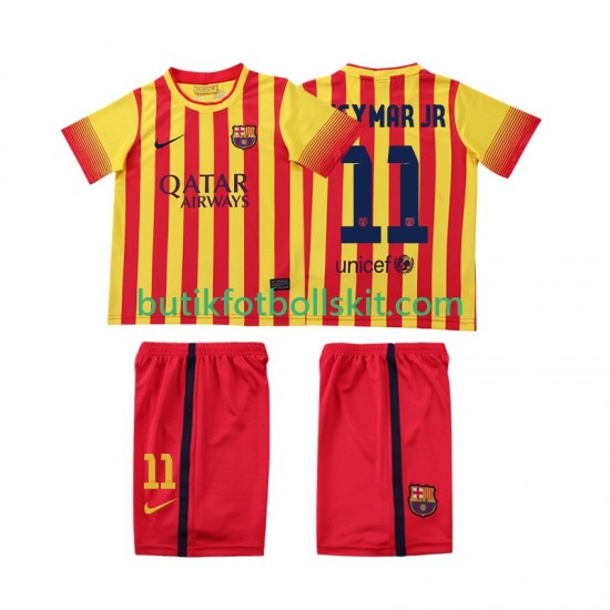 FC Barcelona Neymar JR 11 2013 2014 Retro Barn Borta Matchtröja Kortärmad