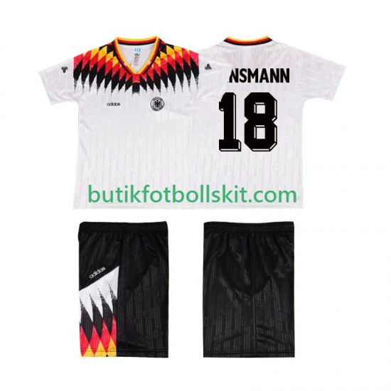Tyskland KLINSMANN 18 1994 Retro Barn Hemma Matchtröja Kortärmad