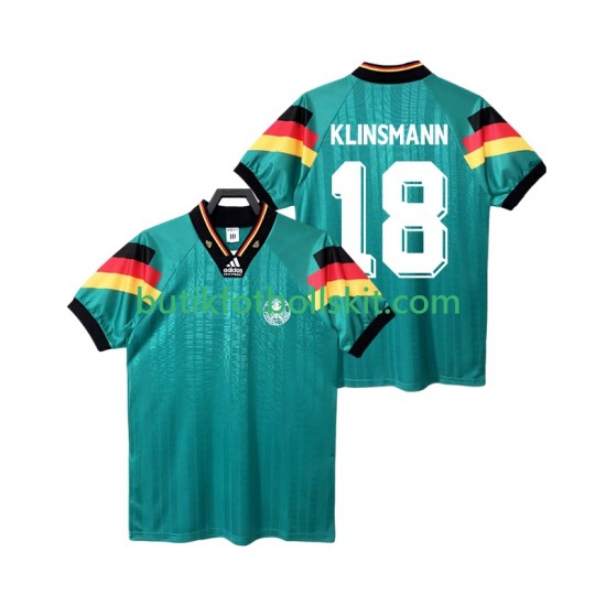 Tyskland KLINSMANN 18 1992 Retro Män Borta Matchtröja Kortärmad