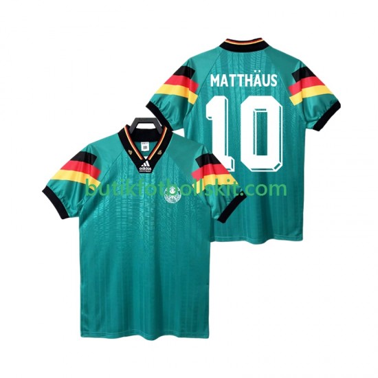Tyskland MATTHAUS 10 1992 Retro Män Borta Matchtröja Kortärmad