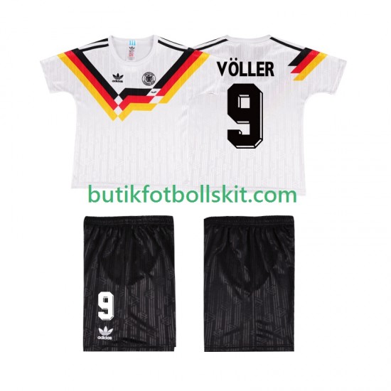 Tyskland VOLLER 9 1990 Retro Barn Hemma Matchtröja Kortärmad