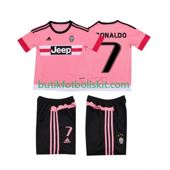 Juventus Cristiano RONALDO 7 2015 2016 Retro Barn Borta Matchtröja Kortärmad