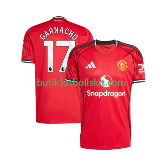 Manchester United Alejandro Garnacho 17 Män Hemma Matchtröja 2025/26 Kortärmad