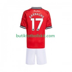 Manchester United Alejandro Garnacho 17 Barn Hemma Matchtröja 2025/26 Kortärmad