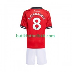 Manchester United Bruno Fernandes 8 Barn Hemma Matchtröja 2025/26 Kortärmad
