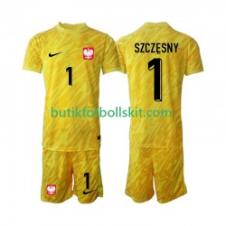 Polen Szczesny 1 Målvakt Barn Hemma Matchtröja 2024 Kortärmad