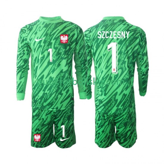 Polen Szczesny 1 Målvakt Barn Tredje Matchtröja 2024 Långärmad