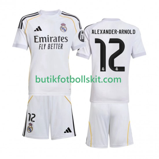 Real Madrid Alexander-Arnold 12 Barn Hemma Matchtröja 2025/26 Kortärmad