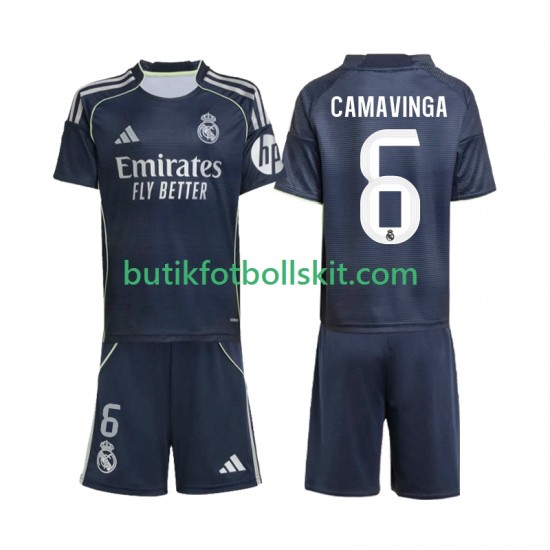 Real Madrid Camavinga 6 Barn Borta Matchtröja 2025/26 Kortärmad