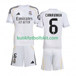 Real Madrid Camavinga 6 Barn Hemma Matchtröja 2025/26 Kortärmad