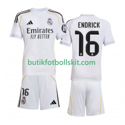 Real Madrid Endrick 16 Barn Hemma Matchtröja 2025/26 Kortärmad