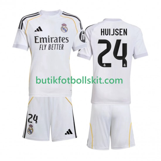 Real Madrid Huijsen 24 Barn Hemma Matchtröja 2025/26 Kortärmad
