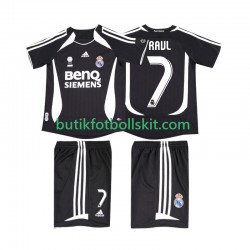 Real Madrid RAUL 7 2007 Retro Barn Borta Matchtröja 2006 Kortärmad