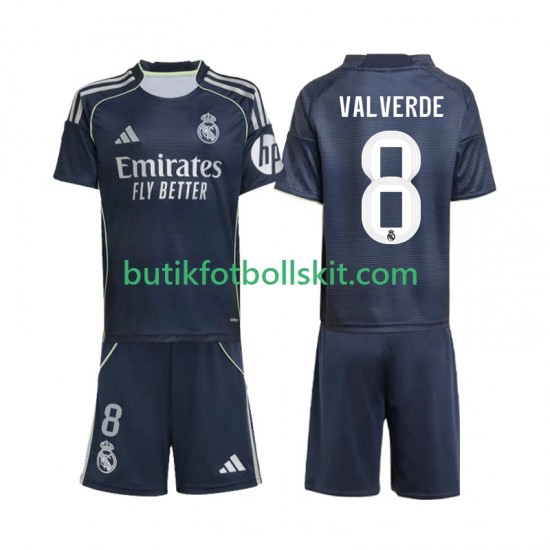Real Madrid Valverde 8 Barn Borta Matchtröja 2025/26 Kortärmad
