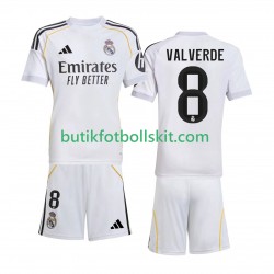 Real Madrid Valverde 8 Barn Hemma Matchtröja 2025/26 Kortärmad