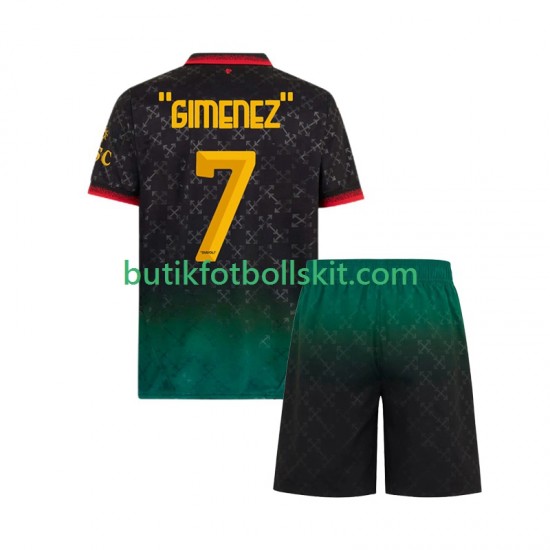 AC Milan Santiago Gimenez 7 Barn Fjärdes Matchtröja 2024/25 Kortärmad