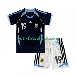 Argentina Lionel Messi 19 Retro Barn Borta Matchtröja 2006 Kortärmad