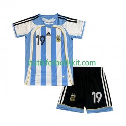Argentina Lionel Messi 19 Retro Barn Hemma Matchtröja 2006 Kortärmad