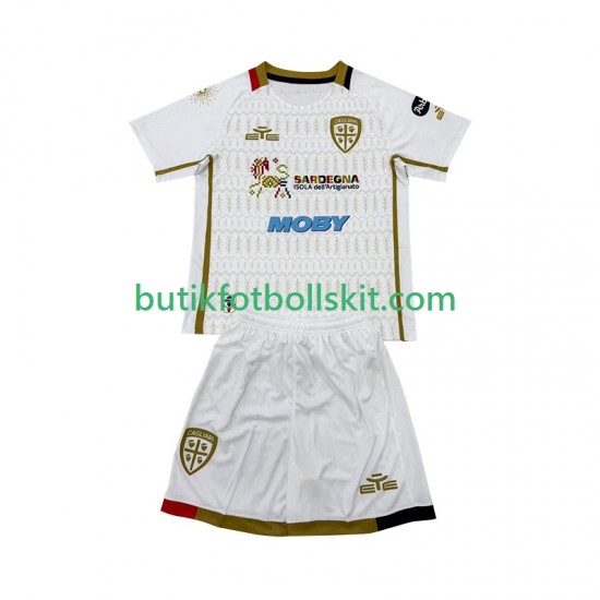 Cagliari Barn Borta Matchtröja 2024/25 Kortärmad