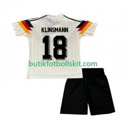 Tyskland Klinsmann 18 1990 Retro Barn Hemma Matchtröja Kortärmad
