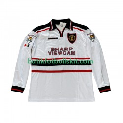 Manchester United Beckham 7 Retro Män Borta Matchtröja 1999 1998 Långärmad