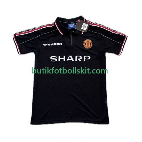 Manchester United Beckham 7 Retro Män Tredje Matchtröja 1999 1998 Kortärmad