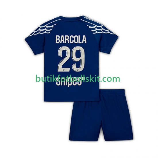 Paris Saint-Germain Bradley Barcola 29 Barn Fjärdes Matchtröja 2024/25 Kortärmad