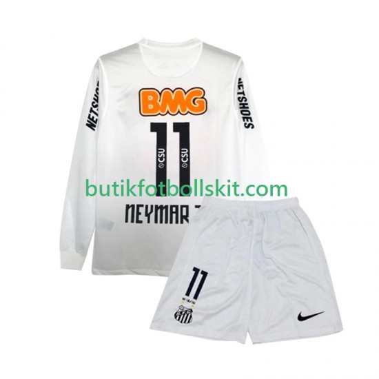 Santos FC Neymar JR 11 2012 Retro Barn Hemma Matchtröja 2011 Långärmad