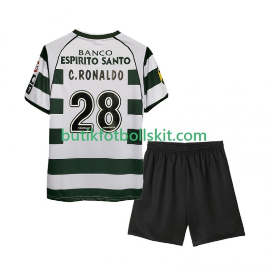 Sporting Lissabon Cristiano Ronaldo 28 2001 2003 Retro Barn Hemma Matchtröja Kortärmad