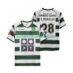 Sporting Lissabon Cristiano Ronaldo 28 2001 2003 Retro Män Hemma Matchtröja Kortärmad