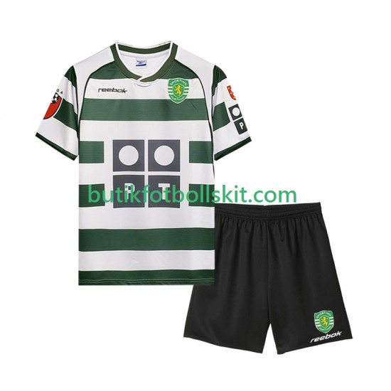 Sporting Lissabon 2001 2003 Retro Barn Hemma Matchtröja Kortärmad