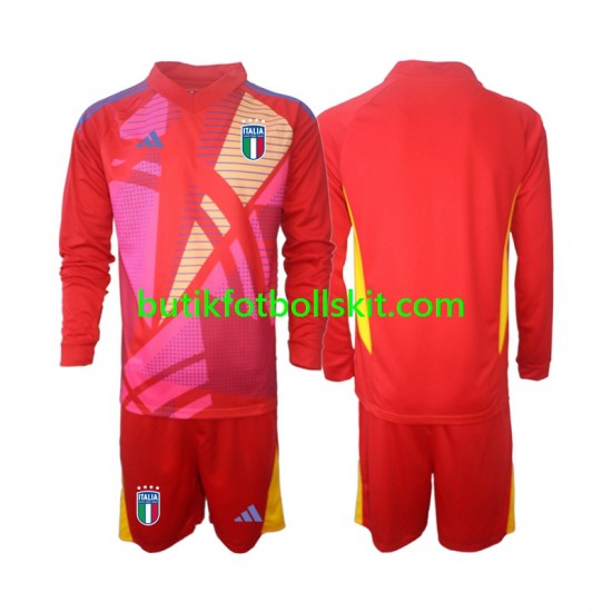 Italien Målvakt Barn Tredje Matchtröja Euro 2024 Långärmad