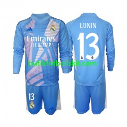 Real Madrid Andriy Lunin 13 Målvakt Barn Hemma Matchtröja 2024/25 Långärmad