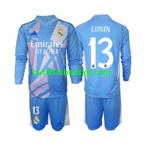 Real Madrid Andriy Lunin 13 Målvakt Barn Hemma Matchtröja 2024/25 Långärmad