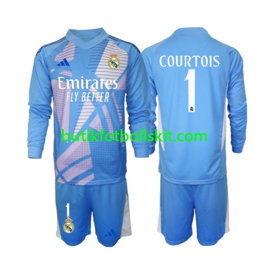 Real Madrid Thibaut Courtois 1 Målvakt Barn Hemma Matchtröja 2024/25 Långärmad