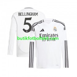 Real Madrid Jude Bellingham 5 Män Hemma Matchtröja 2024/25 Långärmad