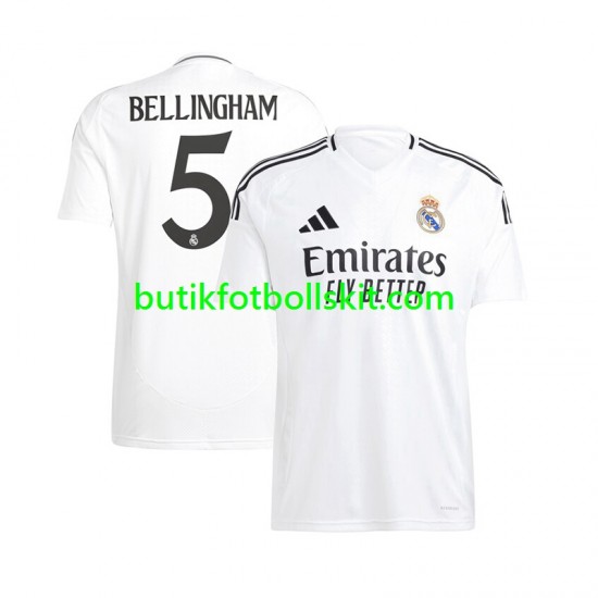 Real Madrid Jude Bellingham 5 Män Hemma Matchtröja 2024/25 Kortärmad